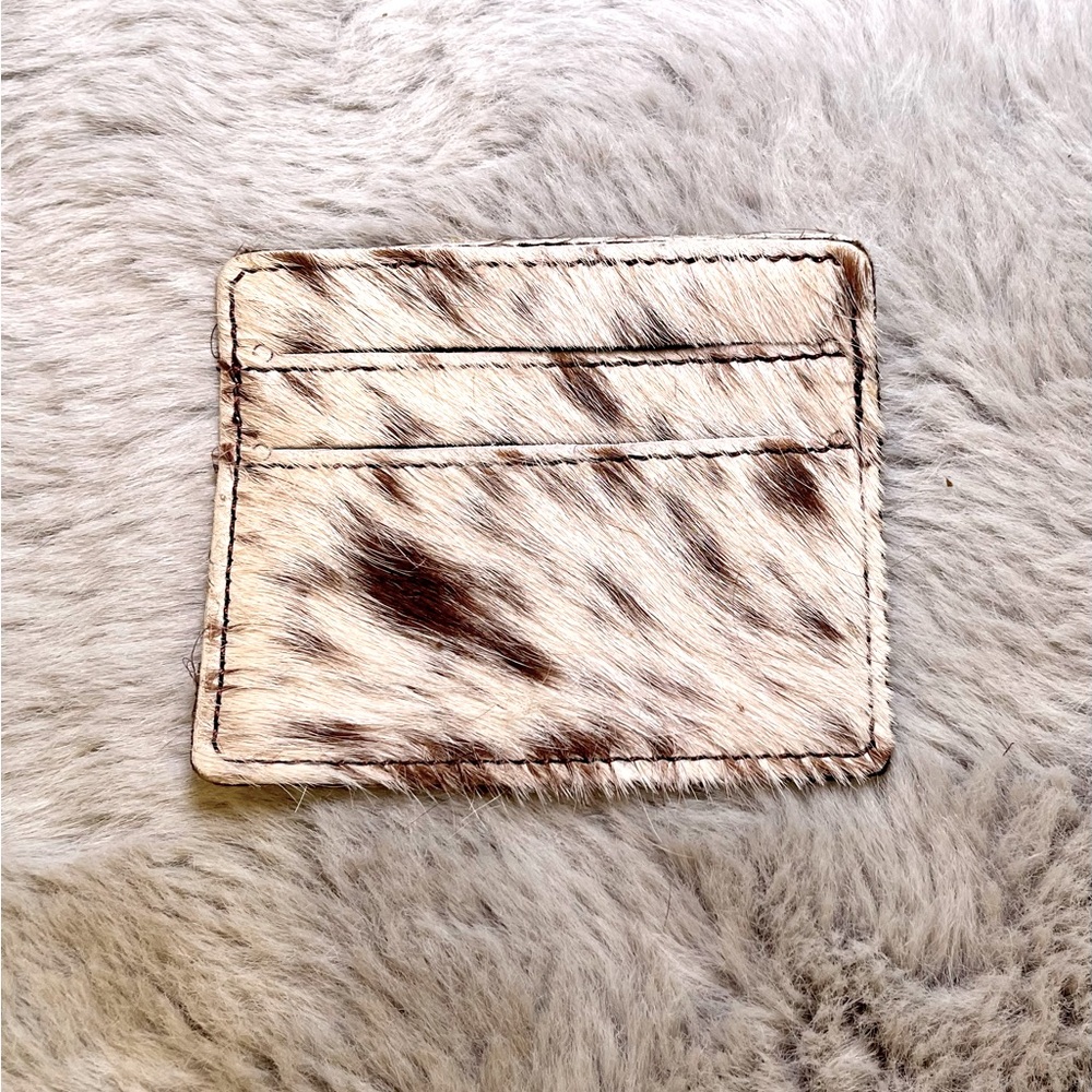 Cowhide credit card wallet